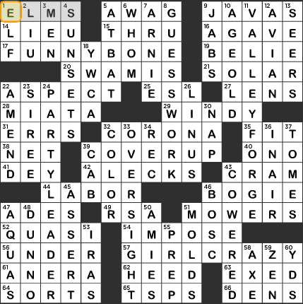 la times crossword answers 27th may 2013