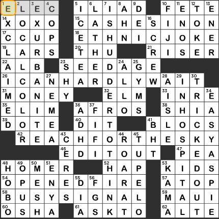 la times crossword answers May 18th 2013