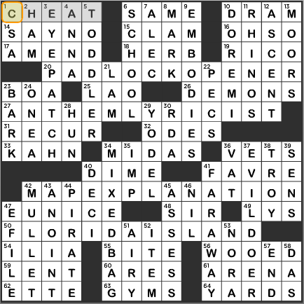 la times crossword answers friday july 5th 2013