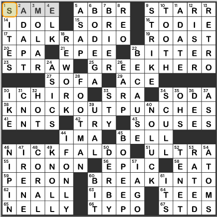 Answers to LA Times Crossword Puzzle Monday July 22 2013