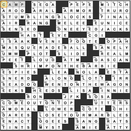 LA Times Crossword Puzzle Answers Sunday July 21 2013