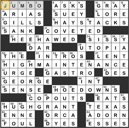 LA Times Crossword Puzzle Answers Tuesday July 16 2013