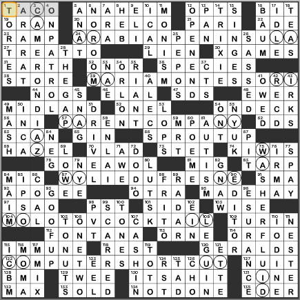 LA Times Crossword Puzzle Answers Sunday July 14 2013