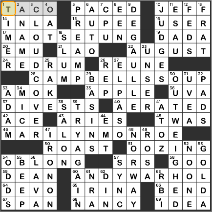 LA Times Crossword Answers Tuesday August 6 2013