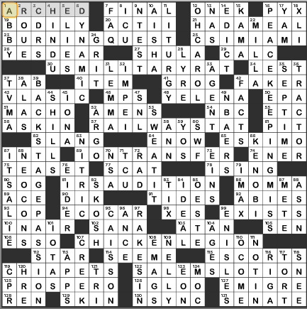 LA Times Crossword Answers Sunday September 29 2013