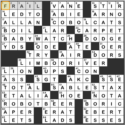 LA Times Crossword Answers Friday October 18 2013
