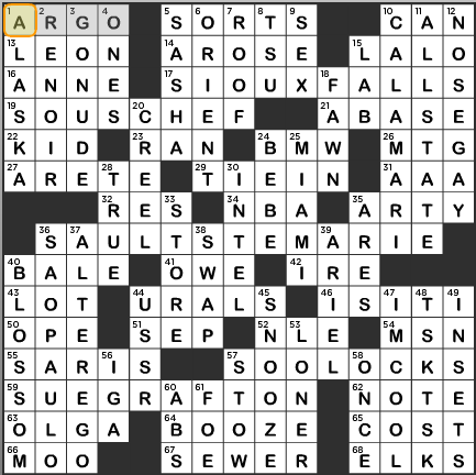 LA Times Crossword Answers Tuesday October 1 2013