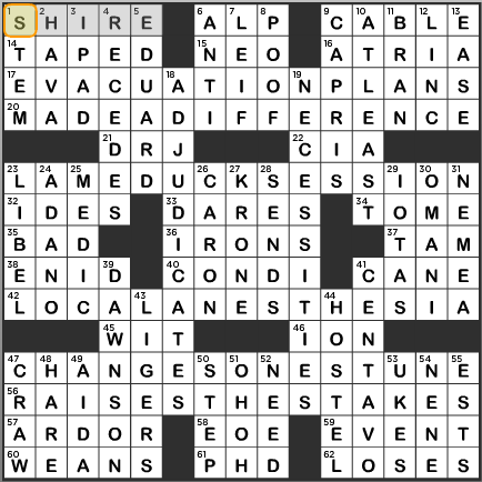 LA Times Crossword Answers Saturday Dec. 7th 2013