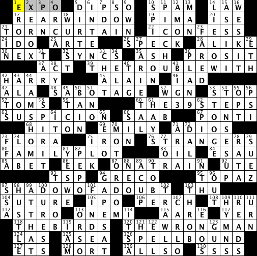 completed LA Times crossword puzzle sunday december 8 2013