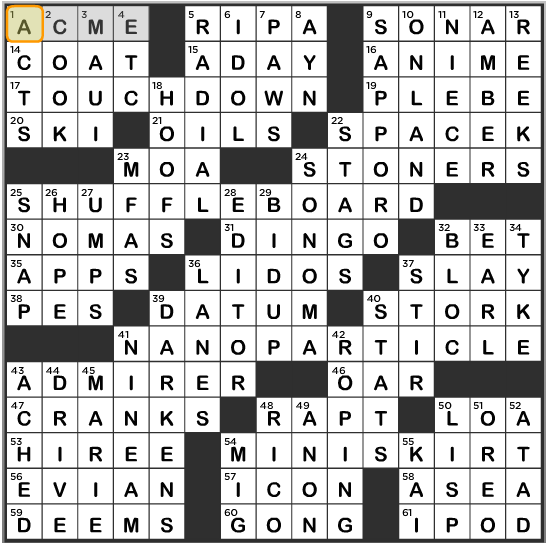 L.A. Times Crossword Answers Tuesday Dec. 24 2013