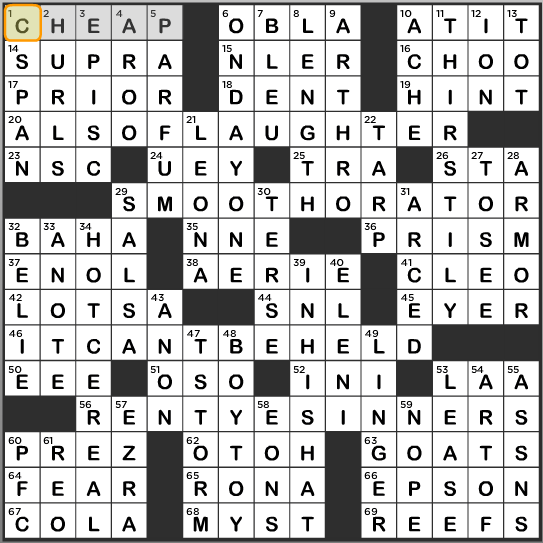 L.A. Times Crossword Answers Friday January 17 2014