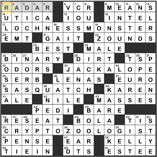 L.A. Times Crossword Answers Tuesday January 21 2014