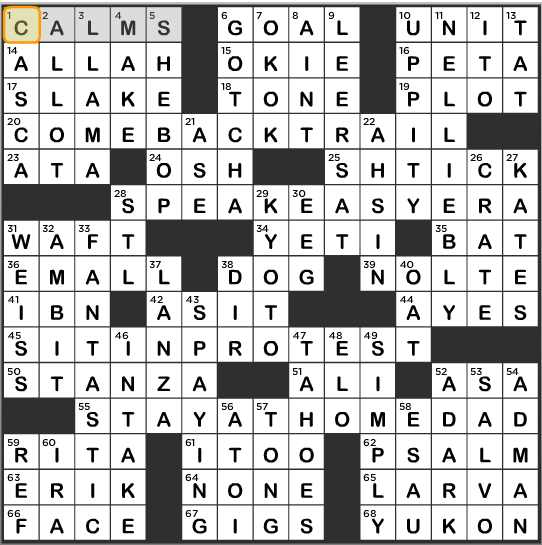 LA Times Crossword Answers Thursday May 15th 2014
