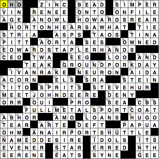 LA Times Crossword Answers Sunday July 6th 2014