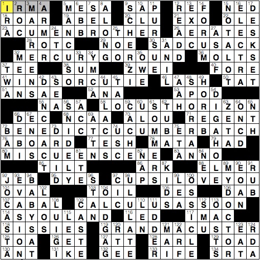 LA Times Crossword Answers Sunday May 24th 2015