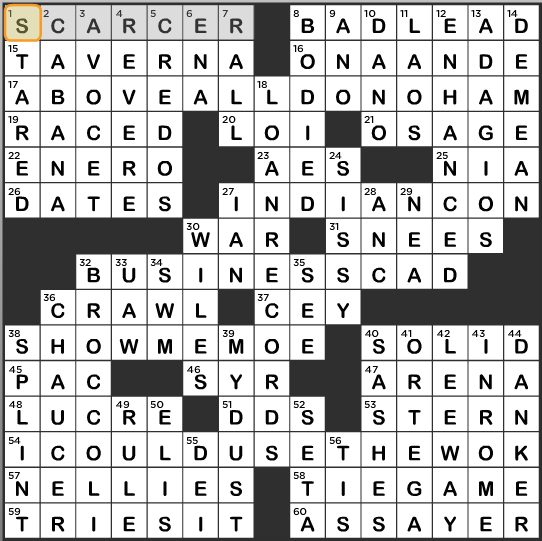 LA Times Crossword Answers Friday April 15th 2016
