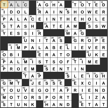 LA Times Crossword Answers Friday May 13th 2016