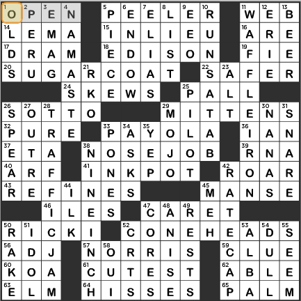 LA Times Crossword Answers Monday May 23rd 2016