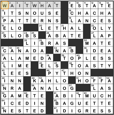 LA Times Crossword Answers Saturday May 7th 2016