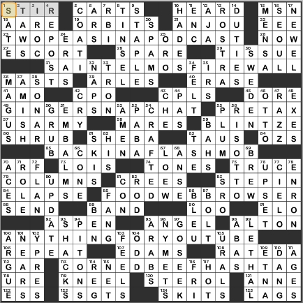 LA Times Crossword Answers Sunday May 8th 2016