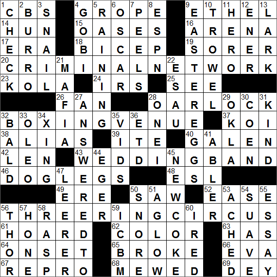 LA Times Crossword Answers Friday June 24th 2016