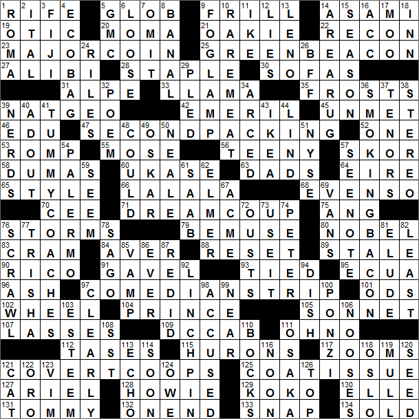 LA Times Crossword Answers Sunday August 21st 2016