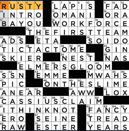 Friday September 23 la times crossword answers
