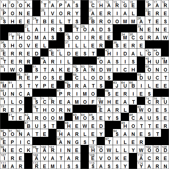 LA Times Crossword Answers Sunday October 30th 2016