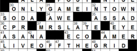 LA Times Crossword Answers Tuesday October 25th 2016