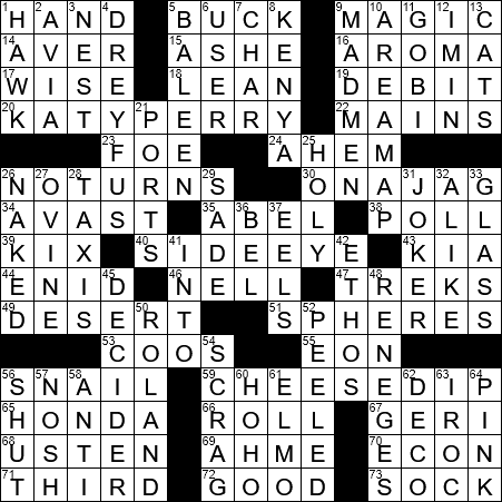 LA Times Crossword Answers Friday January 19th 2018