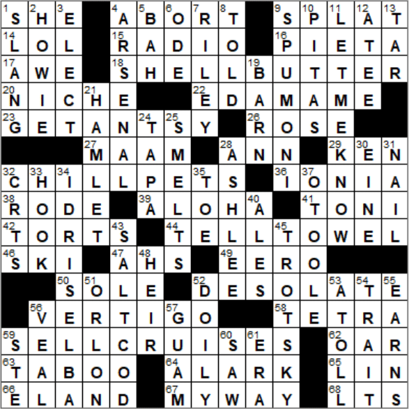 LA Times Crossword Answers Friday May 11th 2018