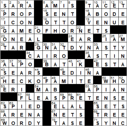 LA Times Crossword Answers Friday May 25th 2018