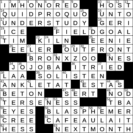 LA Times Crossword Answers Saturday May 5th 2018