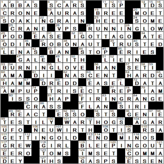 LA Times Crossword Answers Sunday May 20th 2018