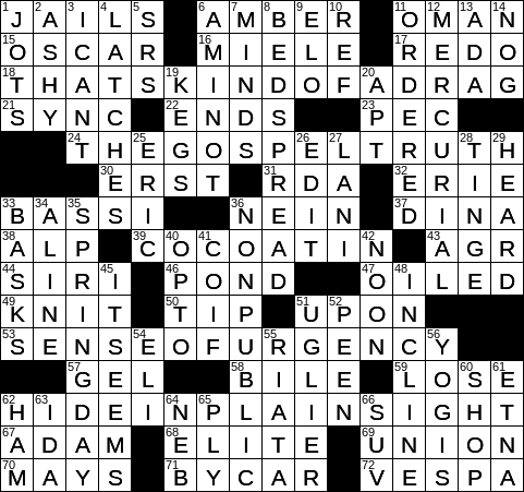 LA Times Crossword Answers Friday July 27th 2018