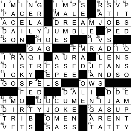 LA Times Crossword Answers Tuesday July 10th 2018