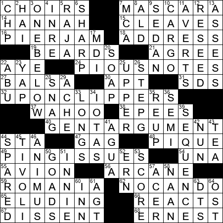 LA Times Crossword Answers Friday September 21st 2018