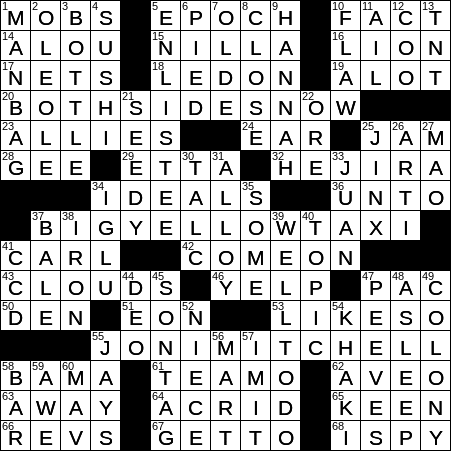 LA Times Crossword Answers Wednesday November 7th 2018