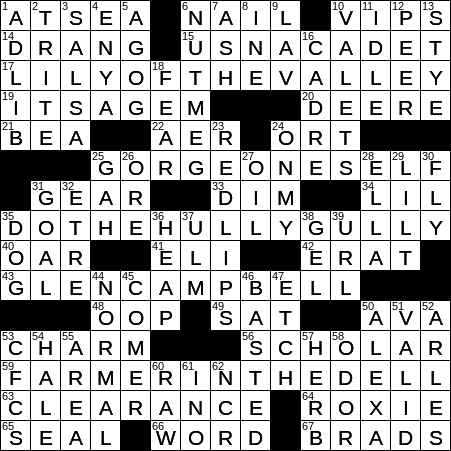 LA Times Crossword Answers Wednesday December 19th 2018