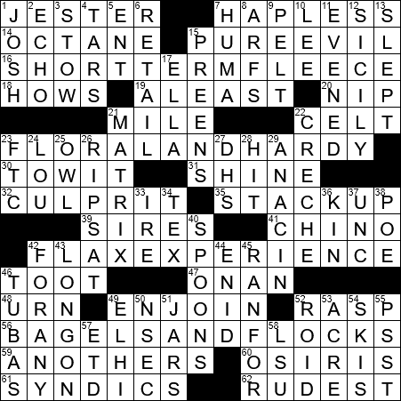 LA Times Crossword Answers Friday January 25th 2019