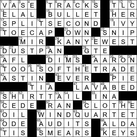 LA Times Crossword Answers Wednesday January 30th 2019