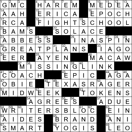 LA Times Crossword Answers Friday February 8th 2019