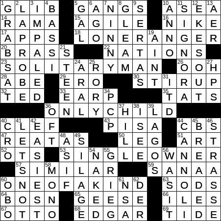 LA Times Crossword Answers Monday March 18th 2019