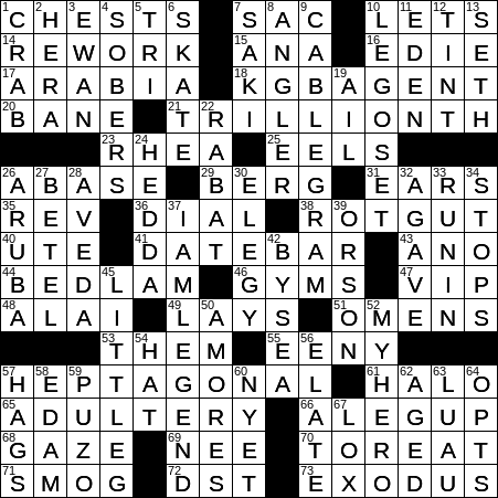 LA Times Crossword Answers Wednesday April 24th 2019