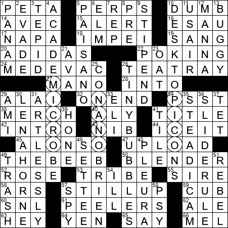 LA Times Crossword Answers Tuesday May 21st 2019