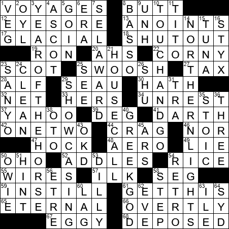 LA Times Crossword Answers Tuesday May 28th 2019