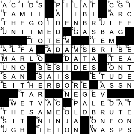 LA Times Crossword Answers Friday June 14th 2019