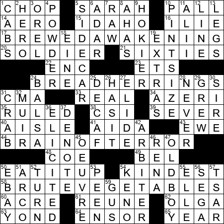 LA Times Crossword Answers Friday July 19th 2019