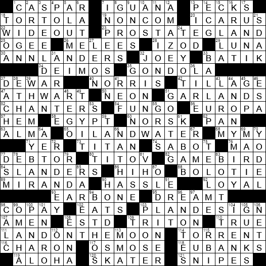 LA Times Crossword Answers Sunday July 21st 2019