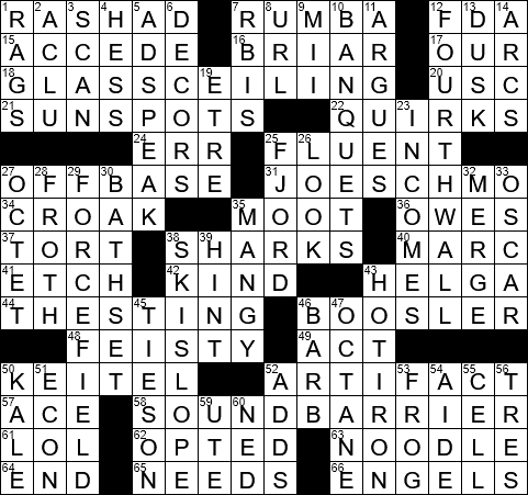 LA Times Crossword Answers Tuesday July 2nd 2019